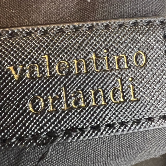 VALENTINO ORLANDI NYLON BACKPACK WITH GOLD DETAIL AND MATCHING POUCH NEW - Picture 14 of 14